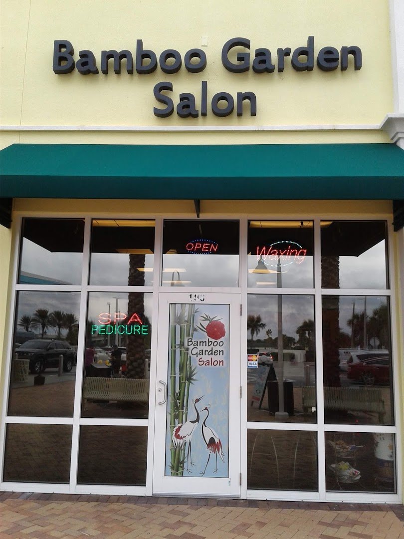 Nail service area with neat counters